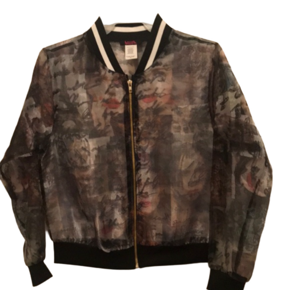 Blush sheer jacket, size S.  So cute!  NWOT